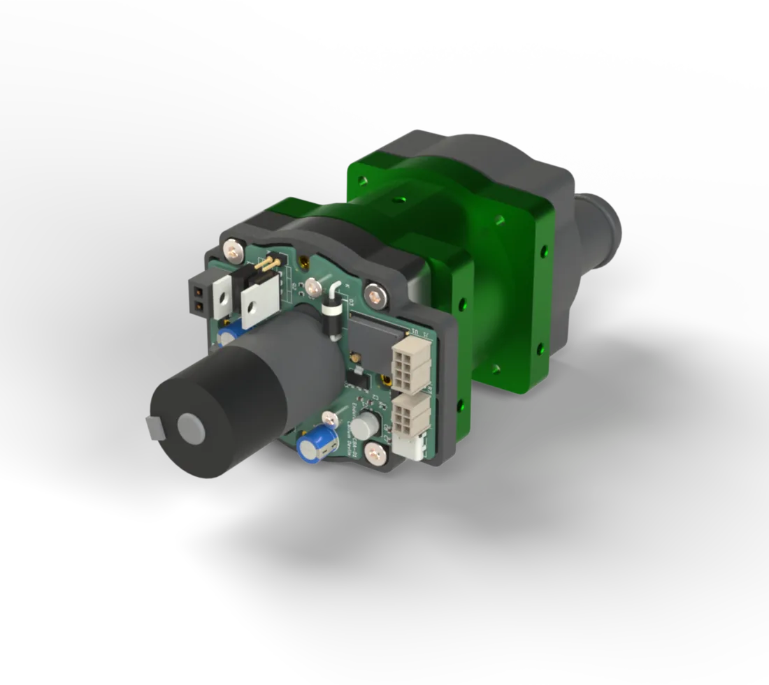 Pump with control electronics exposed