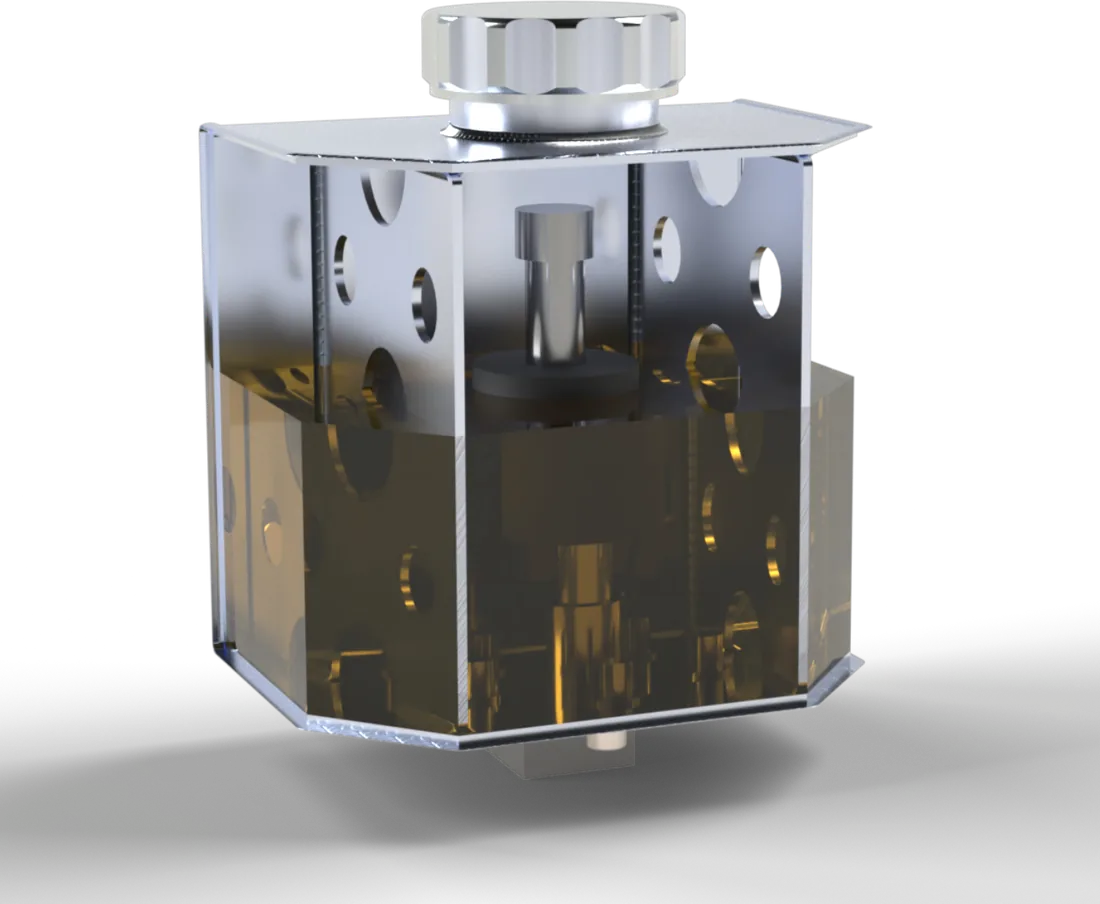 Tank internals with float-type level sender